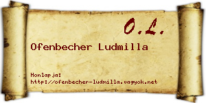Ofenbecher Ludmilla névjegykártya